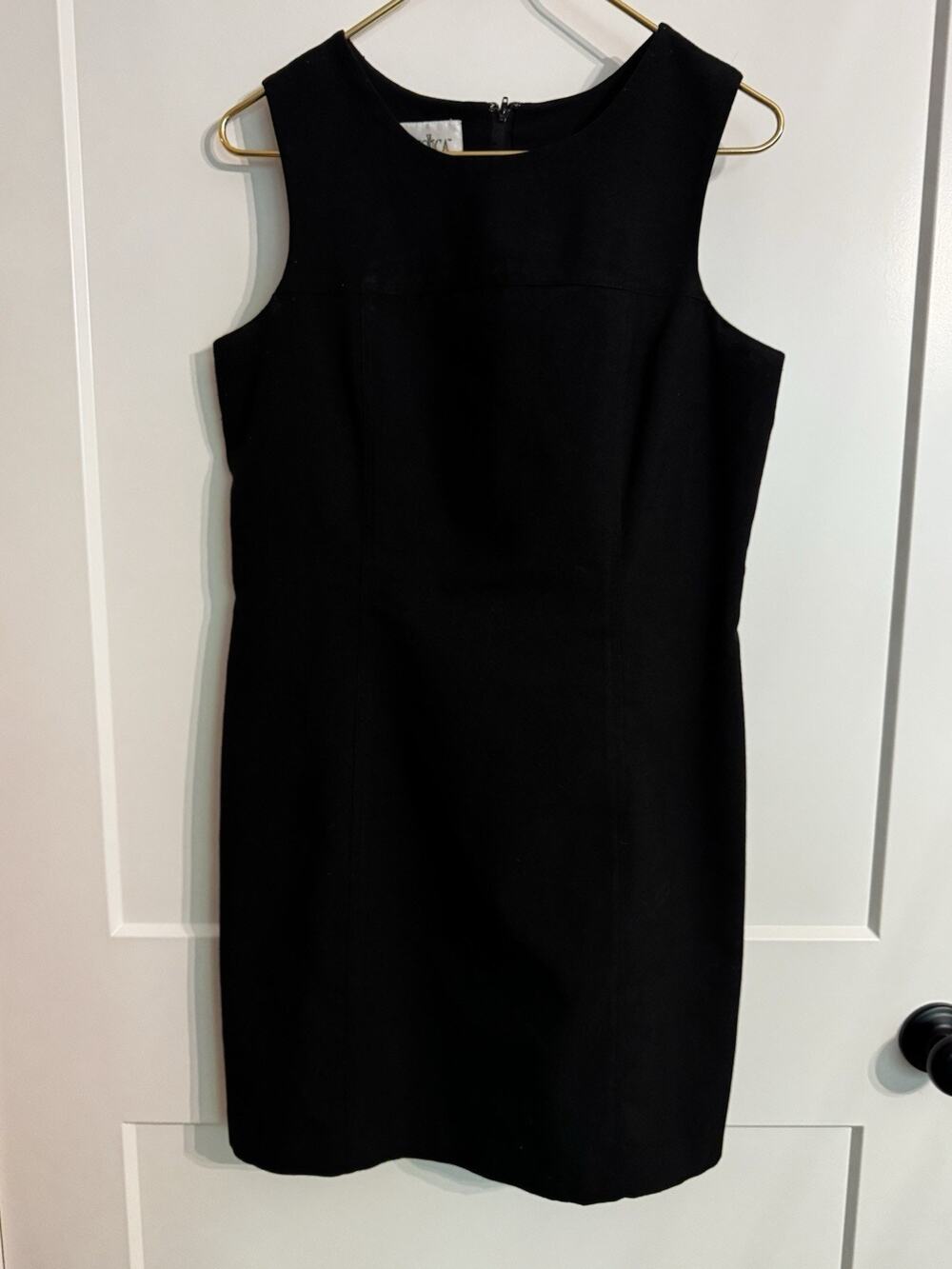 Vintage Jessica Dress Womens Size 14 Lined Black Sleeveless Office Wedding